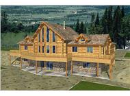Log Homeplans Front Elevation.