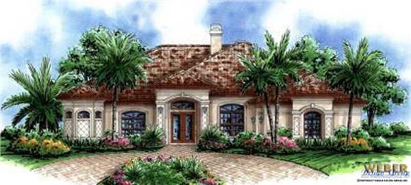 Color Rendering of this house plan