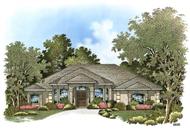 This image shows the exterior for these Mediterranean House Plans.