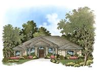 This image shows the exterior for these Mediterranean House Plans.
