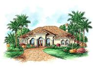 Florida house plans color elevation.