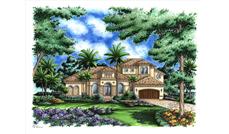 This image shows the Mediterranean style for this set of house plans.