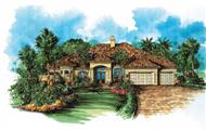 Mediterranean House Plans color elevation.
