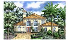 Mediterranean house plans front elevation.