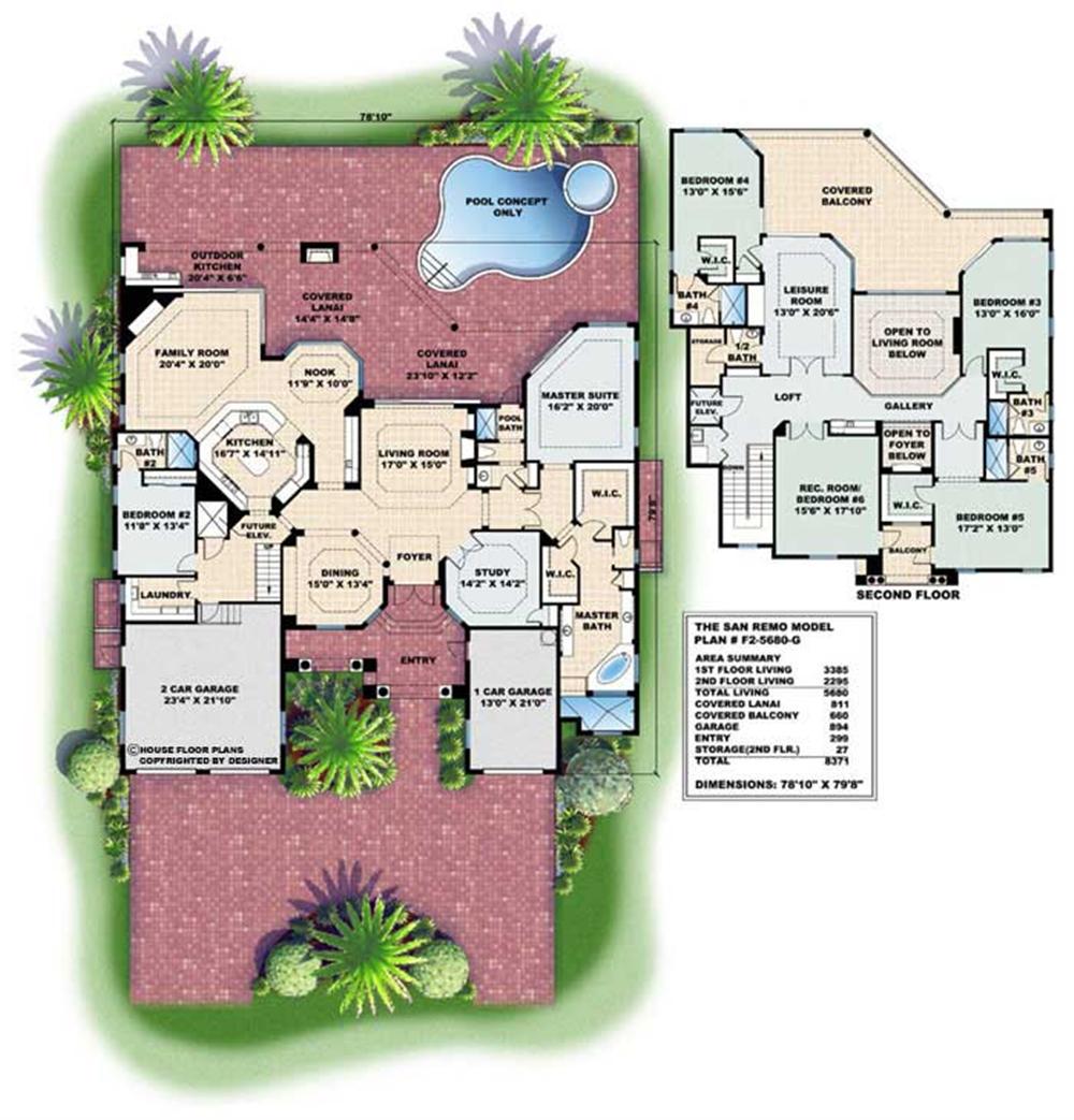 Floor Plans for this set of house plans.