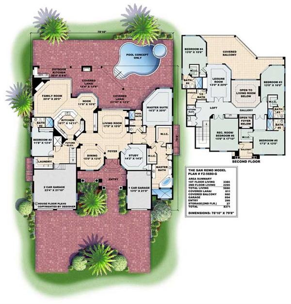 Floor Plans for this set of house plans.