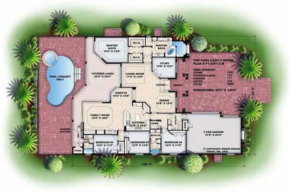 Floor Plan First Story for this set of house plans.