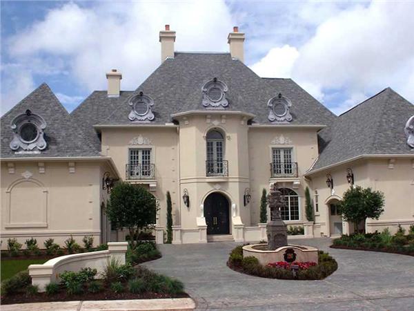 Luxury house plans color photo.