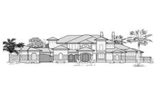 Luxury house plans Rendering.