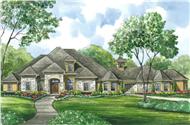 Luxury House Plans color rendering.
