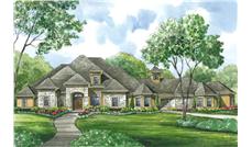 Luxury House Plans color rendering.