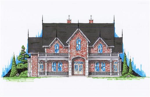 Color Rendering of this house plan