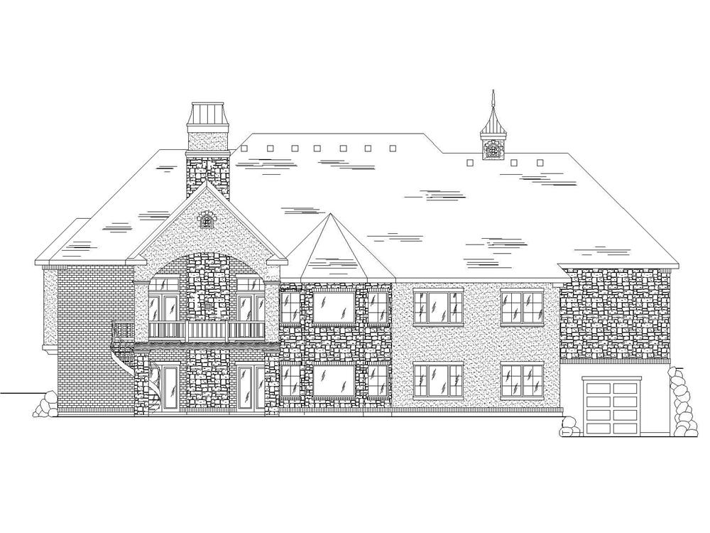 Home Plan Rear Elevation