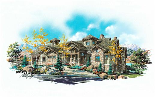 Color Rendering of this house plan