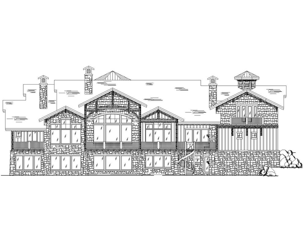 Home Plan Rear Elevation