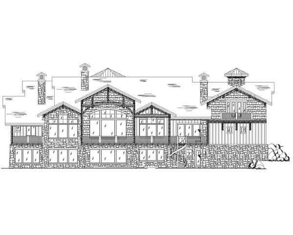 Home Plan Rear Elevation