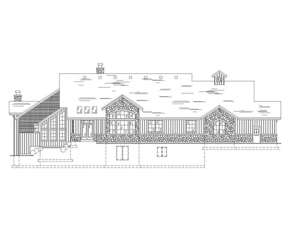 House Plan VH-R3102b Rear Elevation