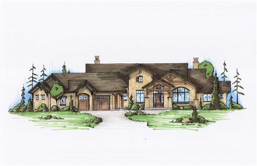 Color Rendering of this house plan
