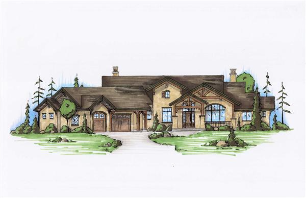 Color Rendering of this house plan