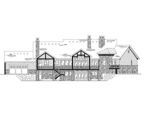 Home Plan Rear Elevation