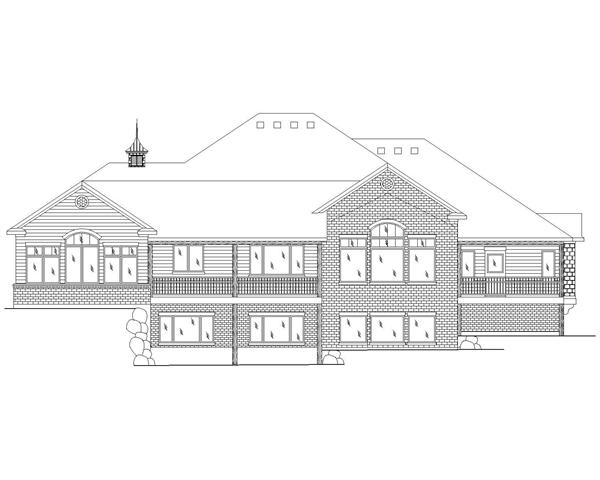Home Plan Rear Elevation