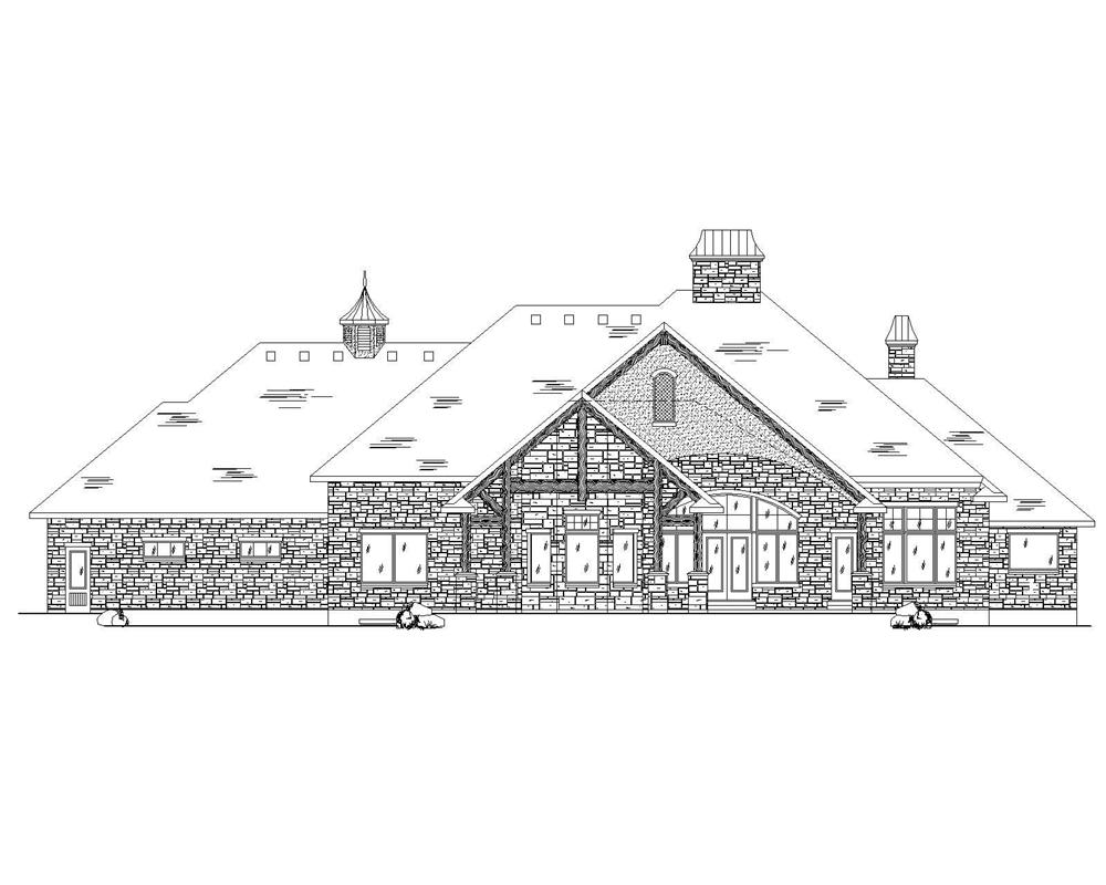 Home Plan Rear Elevation