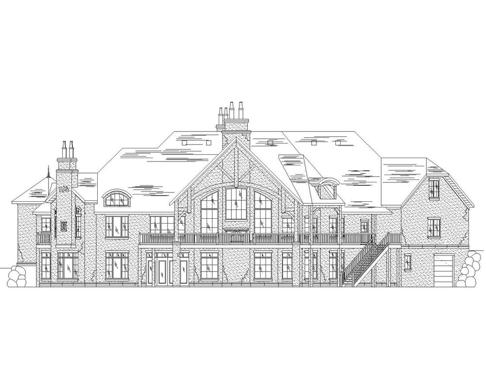 Home Plan Rear Elevation