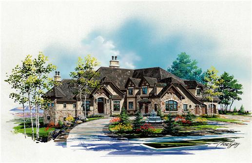 Color Rendering of this house plan