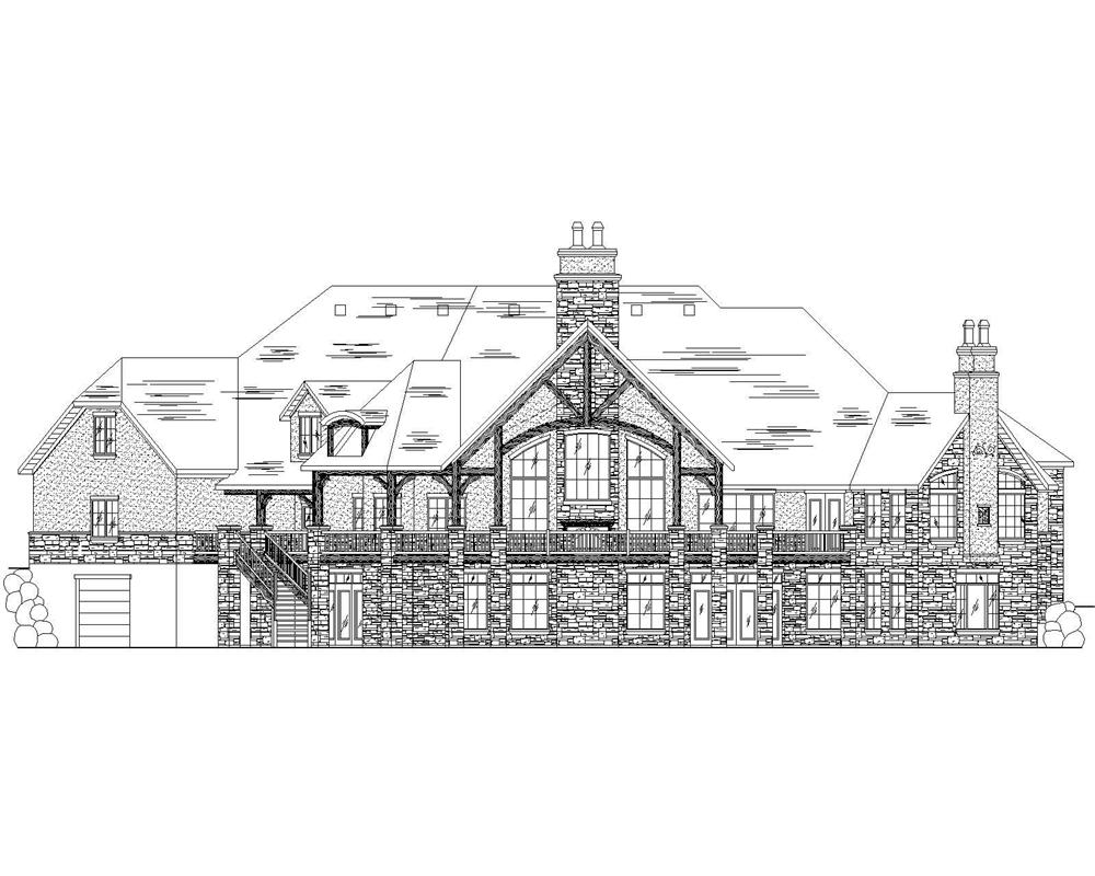 Home Plan Rear Elevation