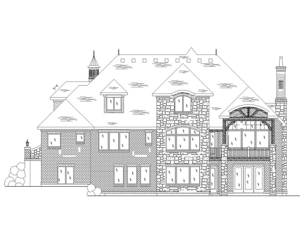 Home Plan Rear Elevation