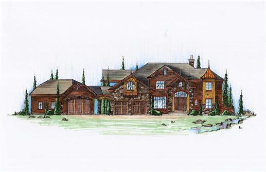 Color Rendering of this house plan