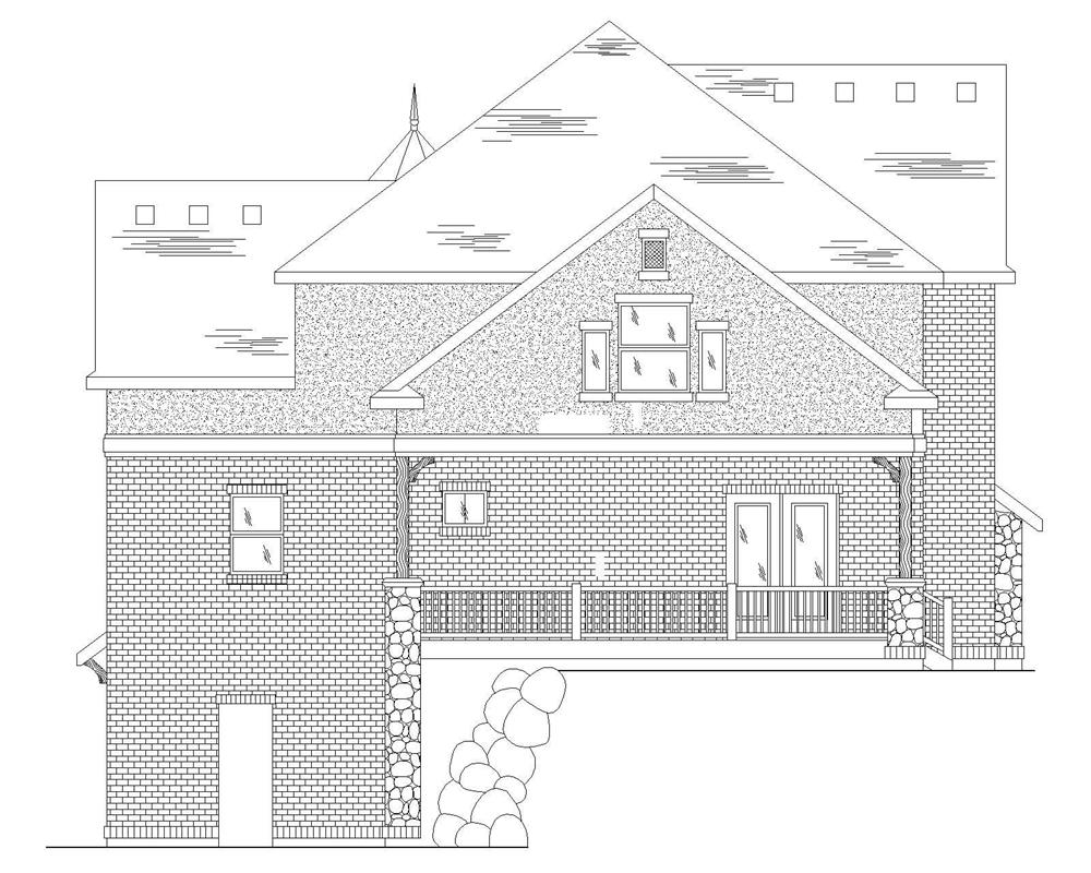 Home Plan Rear Elevation