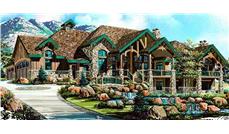This image shows the beauty of this rustic Luxury House Plan.