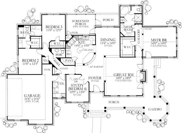 136-1000 house plan first floor