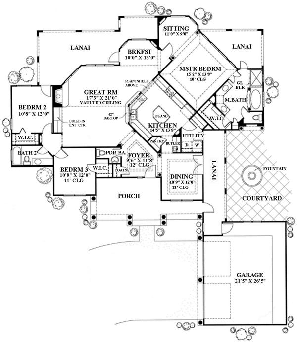 Mediterranean House Plans Home Design 7000