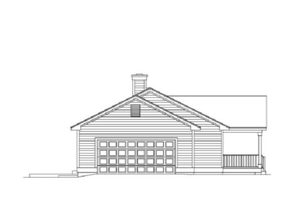 Home plan left elevation