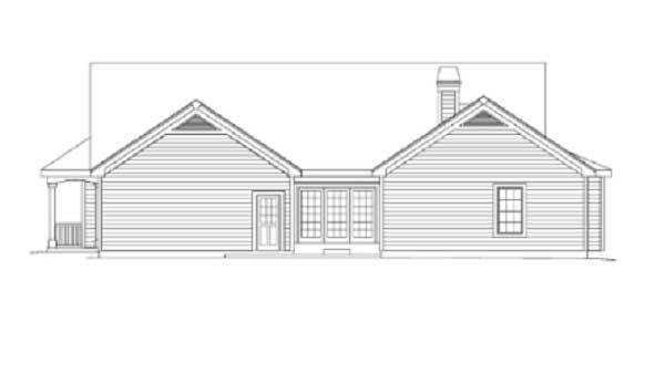 Home Plan Rear Elevation
