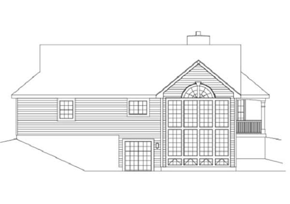 Home Plan Rear Elevation