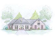 Traditional House Plans Color Rendering.