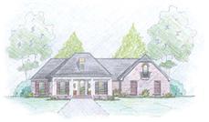Traditional House Plans Color Rendering.