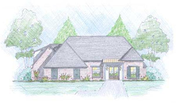 Color Rendered front elevation for European Houseplans PH 18-082-400.