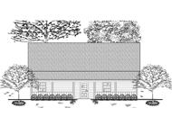This is a black and white rendering of these Ranch House Plans,