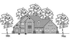 This is the front elevation of these European Houseplans.