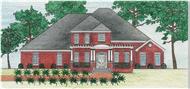 This is a colored rendering of these Southern House Plans.