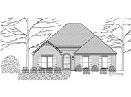 This is a black and white front elevation of these Traditional Homeplans.