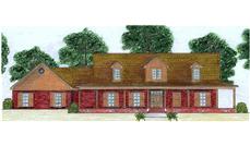 This is a colored rendering of these Country Home Plans.