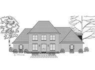This is a front elevation image of these House Plans.