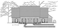 This is a black and white rendering of these Traditional Homeplans.