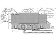 This is a black and white rendering of these Traditional Homeplans.