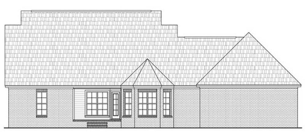 Home Plan Rear Elevation for HPG-1635